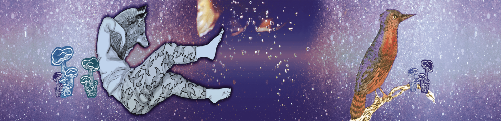 Hérons flottants et méduses 2