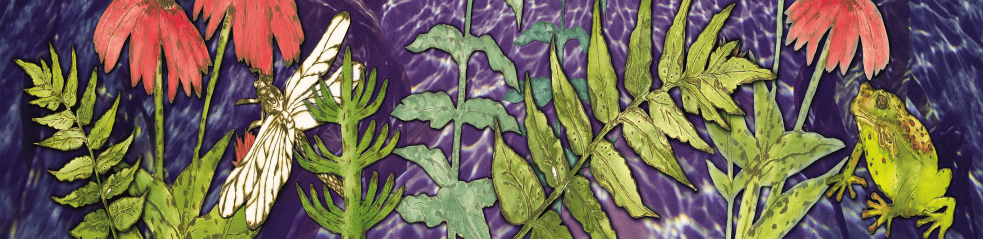 Ours, oiseau et chardon