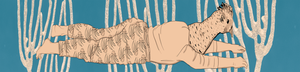 Héron et grenouilles