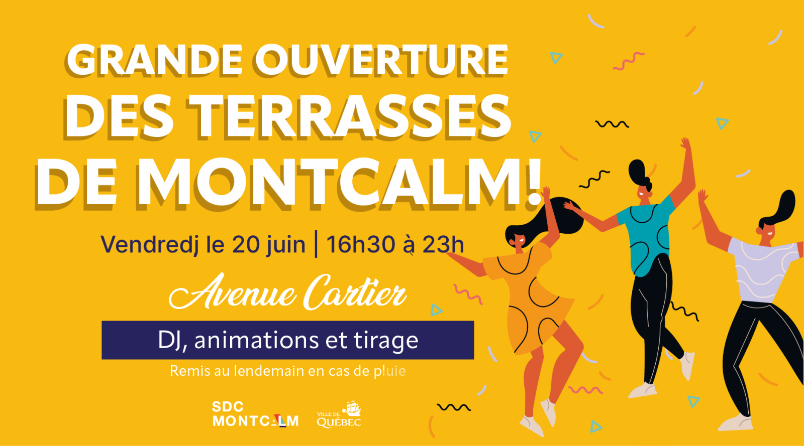 Ouverture des terrasses de Montcalm